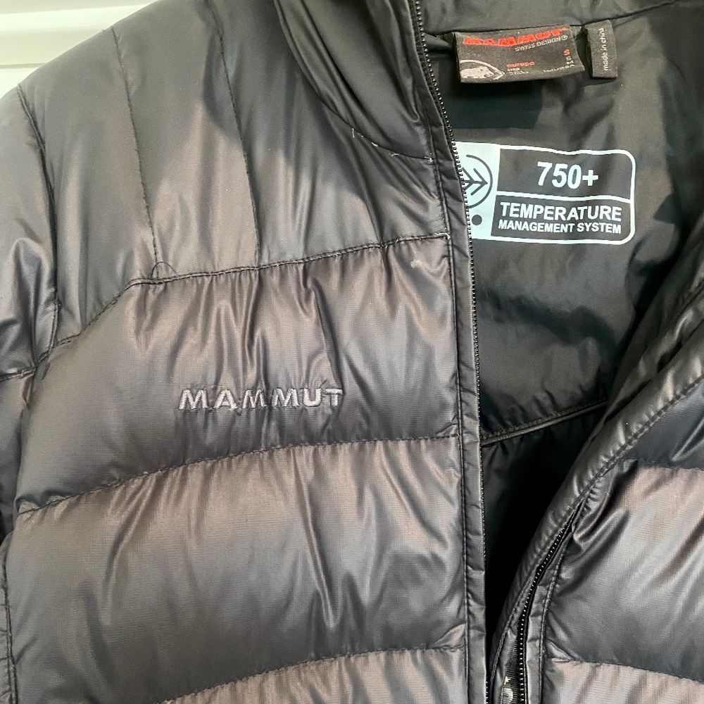 Mammut black down puffer insulated jacket